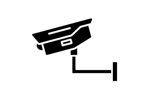 CCTV Glyph Icon: Streamlining Visual Communication