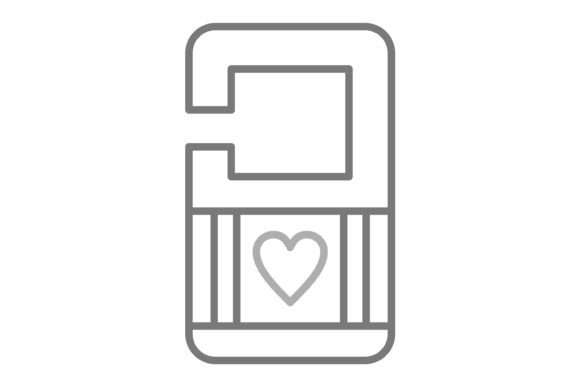 Door Knob Sign Greyscale Line Icon: A Versatile Asset