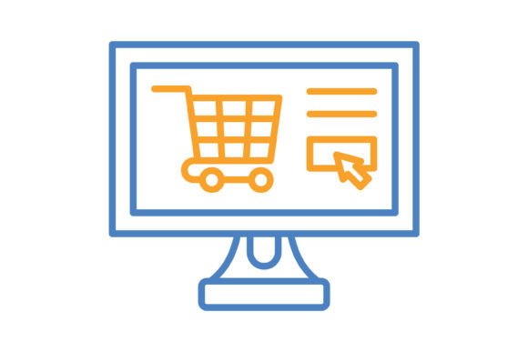 Elevating Digital Commerce: The Strategic Impact of Ecommerce Blue Orange Line Icons