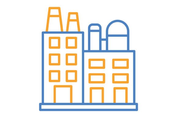 Industry Blue Orange Line Icon: A Practical Workflow Asset for Modern Creators