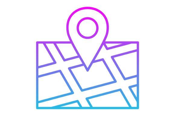 Map Pin Line Gradient Icon: A Versatile Visual Asset