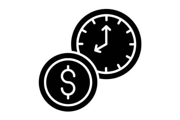 Optimizing Visual Communication: Integrating the Time is Money Glyph Icon into Professional Workflows