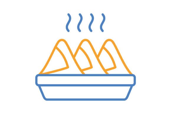 Practical Integration of Samosa Blue Orange Line Icon in Modern Design Workflows