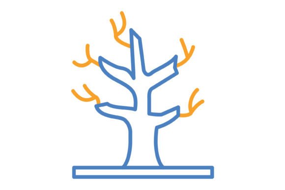 Practical Uses for the Dry Tree Blue Orange Line Icon Set