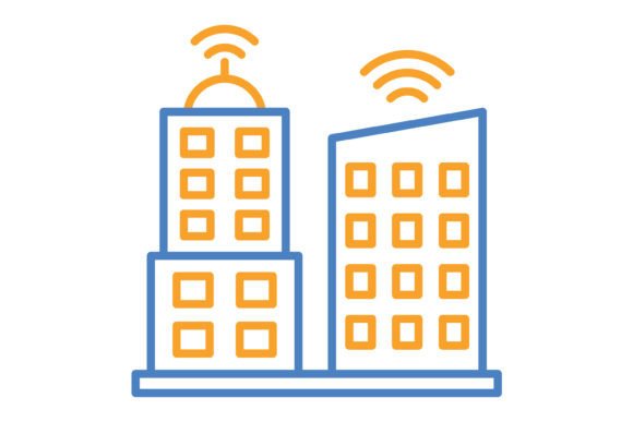 Smart City Blue Orange Line Icon: The Visual Language of Modern Urban Infrastructure