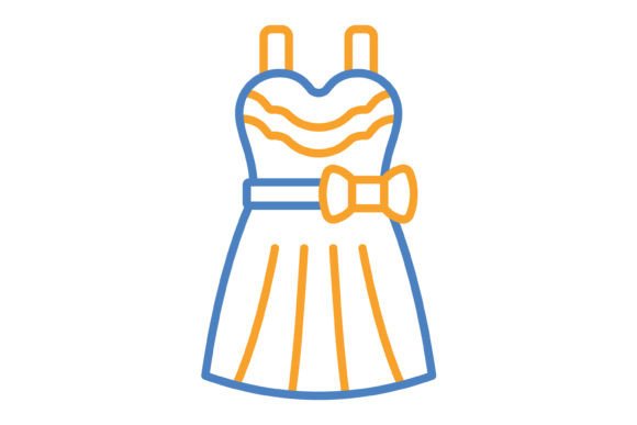 Wedding Dress Blue Orange Line Icon: Your Ultimate Guide to a Versatile Design Asset